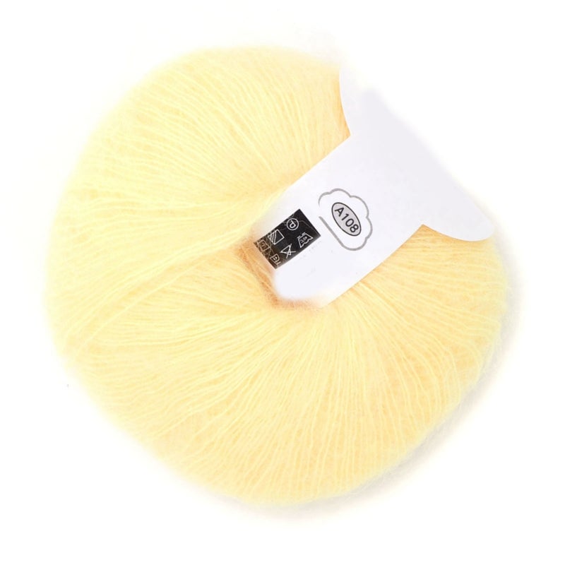 Mohair Yarn: 09 Light Grey, Anti-pilling & Anti-shrinkage, Soft Durable Fiber - Convenient Care, Knit Yarn for Scarf Sweater Craft Weaving Projects - Image 5