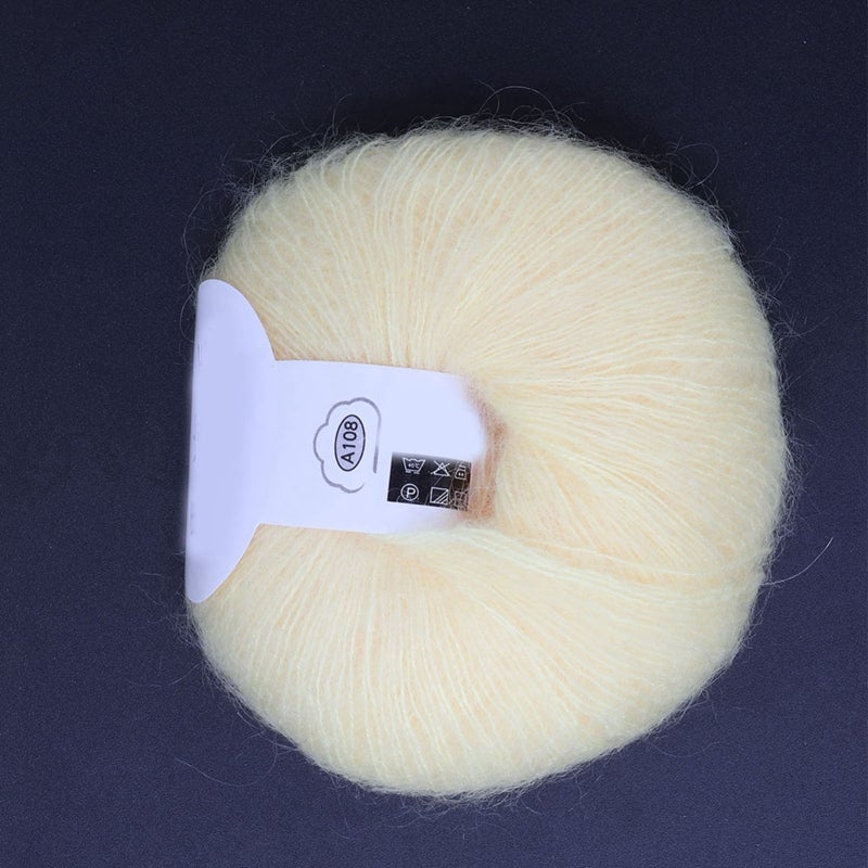 Mohair Yarn: 09 Light Grey, Anti-pilling & Anti-shrinkage, Soft Durable Fiber - Convenient Care, Knit Yarn for Scarf Sweater Craft Weaving Projects - Image 3