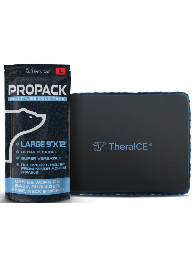 TheraICE TheraICE PROpack Ice Pack for Injuries, Reusable Soft Multipurpose Cold Gel Ice Pack for Muscular Back Pain, Shoulder, Hip, Knee - Flexible Cold Compress Wrap for Minor Aches & Pains - 9 x 12  - Image 1