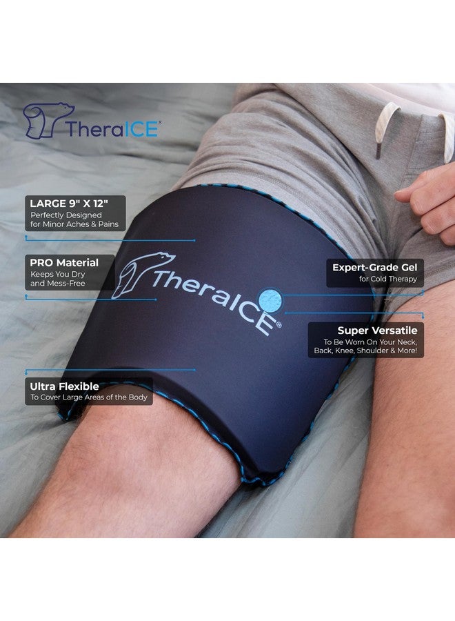 TheraICE TheraICE PROpack Ice Pack for Injuries, Reusable Soft Multipurpose Cold Gel Ice Pack for Muscular Back Pain, Shoulder, Hip, Knee - Flexible Cold Compress Wrap for Minor Aches & Pains - 9 x 12  - Image 2