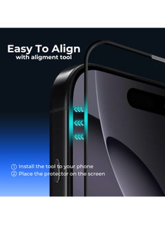 Maxwell 3D Matte Privacy Anti-Peep HD Screen Protector Compatible with iPhone 16 Pro Max Privacy Protection Anti-Static, Oleophobic Coating, Anti-Dust, Easy to Install, Non Bubble Installation - pzsku/Z1603038F6236FED5D7F2Z/45/_/1739797329/e02420c2-0cde-45d0-a029-b1d77b499994