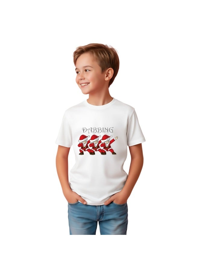 برينت شوب فور مي تي شيرت سانتا كلوز للأطفال - تي شيرت عيد الميلاد المضحك للأولاد والبنات - تي شيرت قطني ناعم برقبة مستديرة وأكمام قصيرة لحفلات عيد الميلاد والاحتفالات الاحتفالية - Image 3