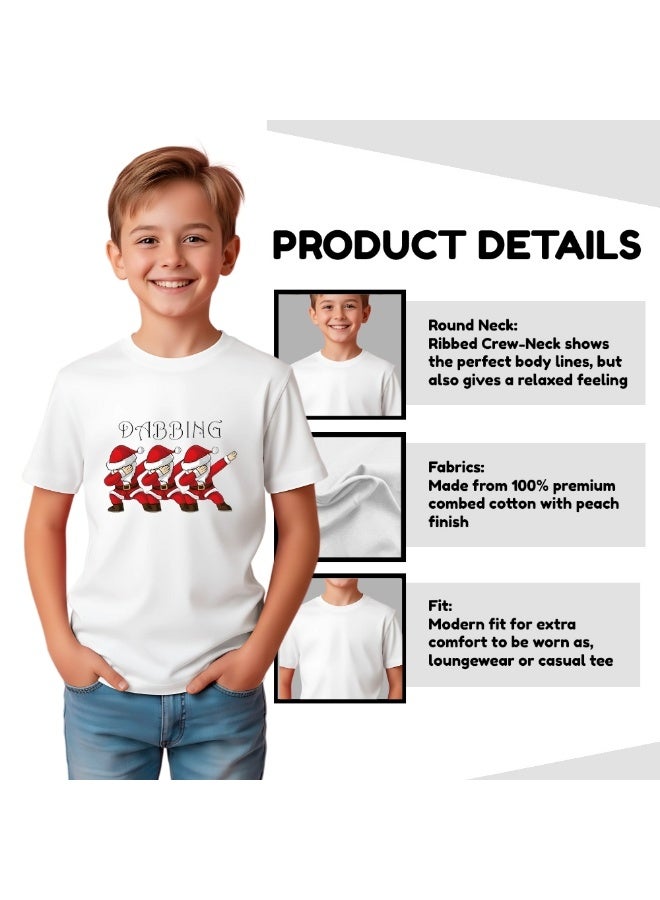 برينت شوب فور مي تي شيرت سانتا كلوز للأطفال - تي شيرت عيد الميلاد المضحك للأولاد والبنات - تي شيرت قطني ناعم برقبة مستديرة وأكمام قصيرة لحفلات عيد الميلاد والاحتفالات الاحتفالية - Image 4