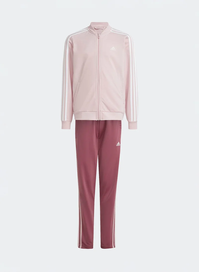 adidas Junior Girls Essentials 3 Stripes Tracksuit