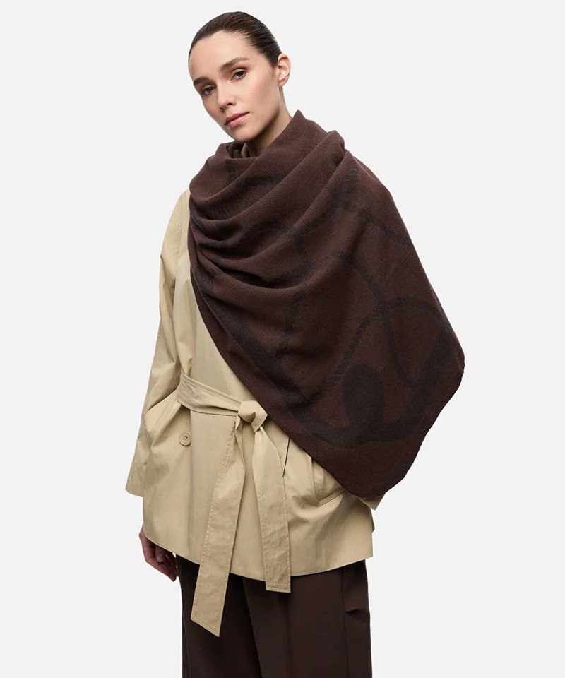 ايبيكيول Wool-Blend Patterned Scarf