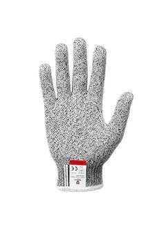 Fulkiza Fulkiza Cut Resistant Gloves Food Grade Level 5 Protection Safety Cutting Gloves for Kitchen Mandolin Slicing Fish Fillet Oyster Shucking Meat Cutting and Wood Carving Medium 1 pair 