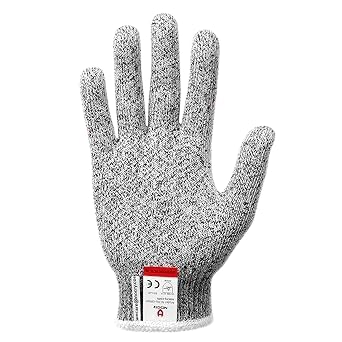 Fulkiza Cut Resistant Gloves Food Grade Level 5 Protection Safety Cutting Gloves for Kitchen Mandolin Slicing Fish Fillet Oyster Shucking Meat Cutting and Wood Carving Medium 1 pair
