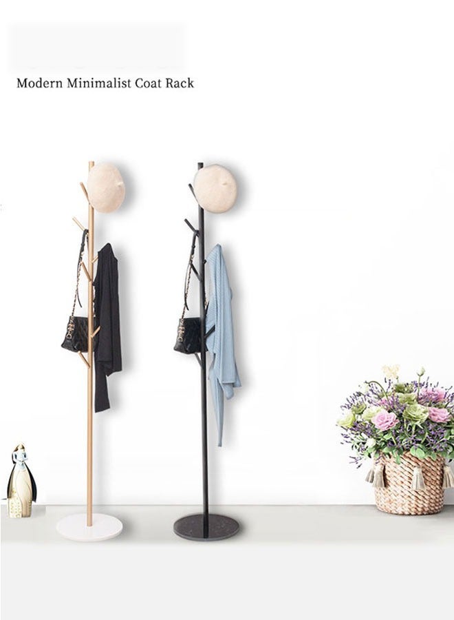 Loquat Metal Coat Rack Stand,Floor Free Standing Bedroom Coat Rack Stand with Stable Marble Base Easy Assembly(Black) - Image 3