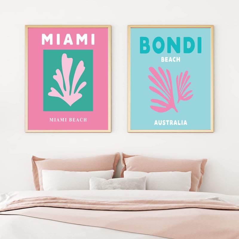 Whaline 9Pcs Preppy Travel Wall Art Prints Preppy Room Decor Abstract Aesthetic Preppy Room Decor Colorful Minimalist Unframed Art Poster Decor for Living Room Teen Girls Bedroom College Dorm Decor  8 x 10 Inch - Image 5