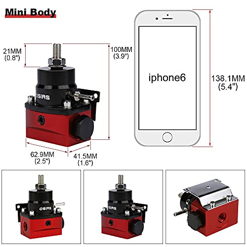 OSIAS مجموعة منظم ضغط الوقود الألمنيوم القابل للتعديل EFI العالمية + مقياس ضغط زيت 160 Psi AN6-6AN ملحقات خرطوم خط الوقود - Image 4