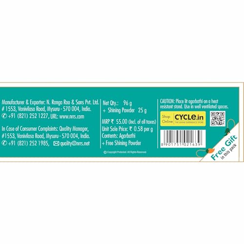 Cycle Pure Shan-e-Taj Agarbatti Sticks, for Evening Prayer, Rituals, Special Occasions - Pack of 6 (96g per Pack) - Image 5