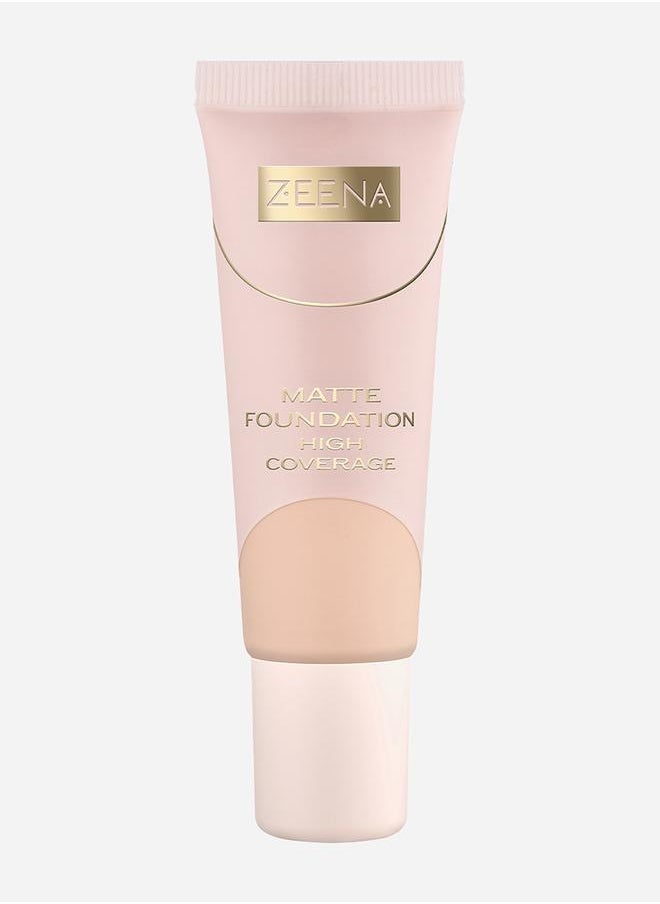 Zeena Matte Foundation High Coverage 010  - Image 1