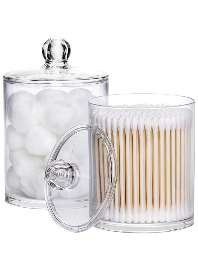 1 piece acrylic cotton swab holder with a cover - Image 1