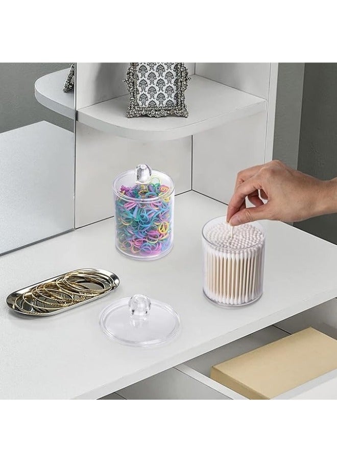 1 piece acrylic cotton swab holder with a cover - Image 3