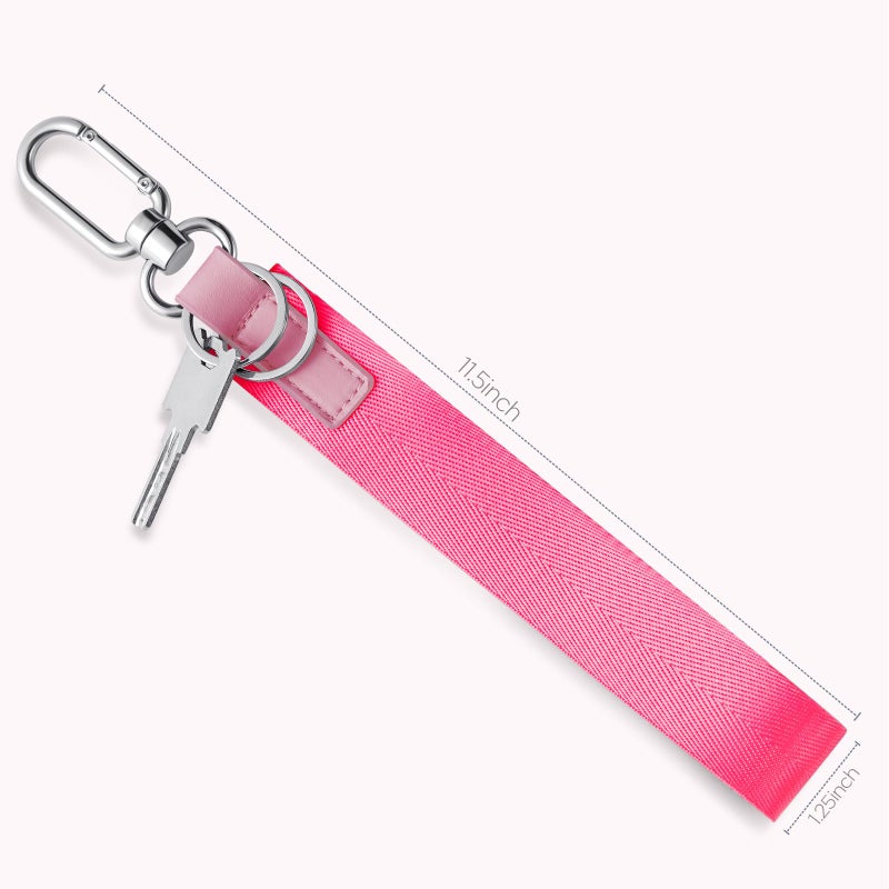 Babysun Wristlet Keychain for Women and Men Never Lost Wrist Lanyard Key Chain Holder with 2 Key Rings Wristlet Strap for Car Keys ID Badge Wallet Card Holder (Hotpink) - Image 5
