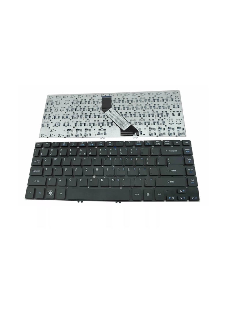 Terabyte Replacement Keyboard Without Frame for Acer Aspire V5-431 V5-431P V5-471 V5-471G V5-471P Series Black US Layout, Compatible Part Numbers MP-11F7 MP-11F73U4-4424  - Image 1