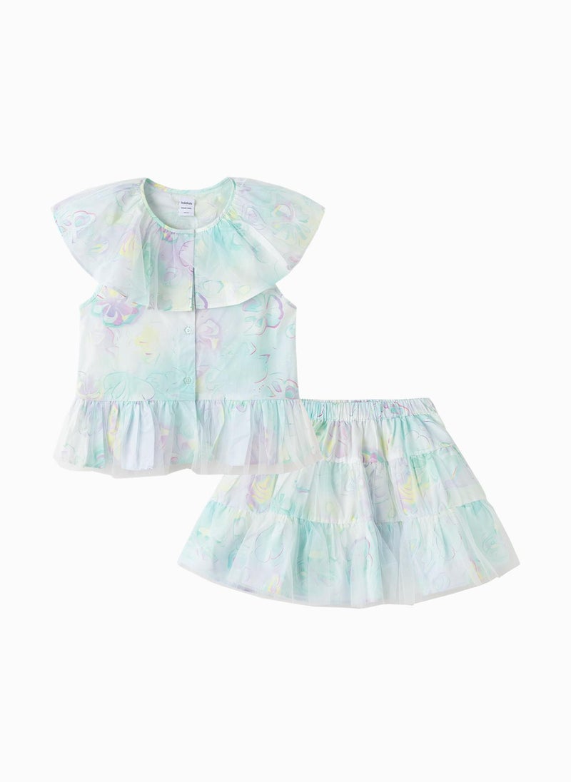 Balabala Kids Girl Woven short sleeve suit  - Image 1