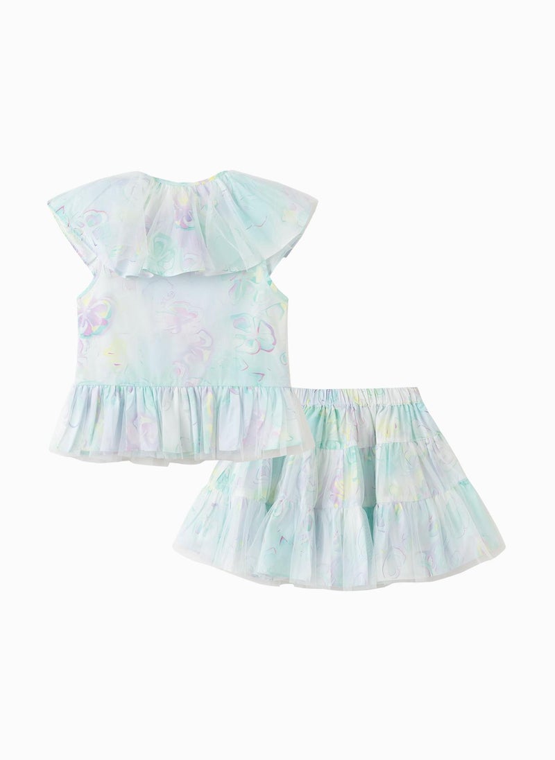 Balabala Kids Girl Woven short sleeve suit  - Image 2