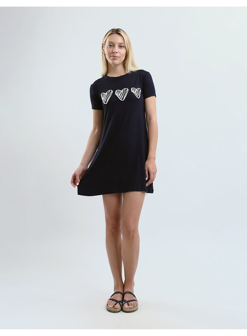 Mesery Sleepshirt Cotton Short Sleeves Printed  - Image 1