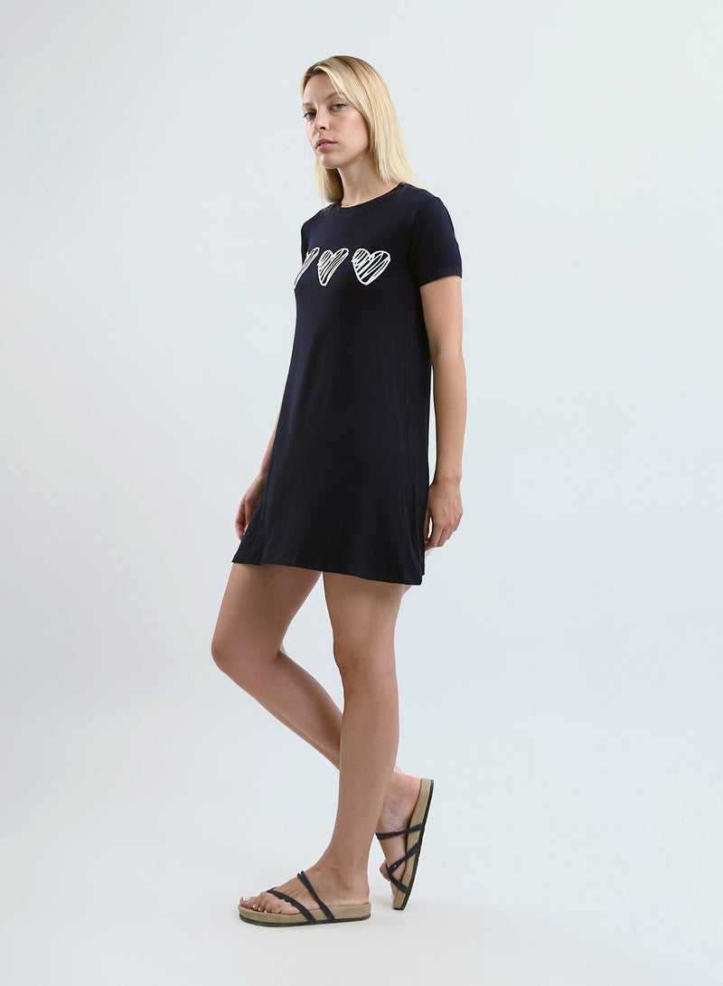 Mesery Sleepshirt Cotton Short Sleeves Printed  - Image 2