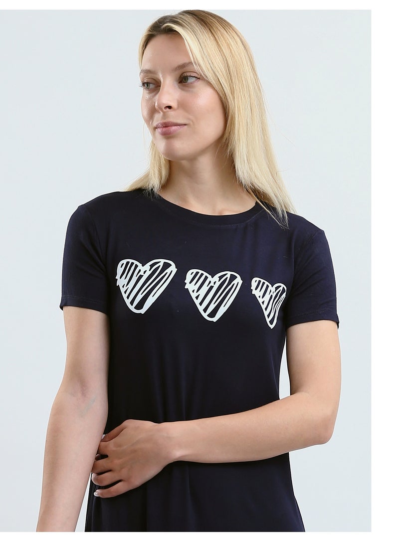 Mesery Sleepshirt Cotton Short Sleeves Printed  - Image 4
