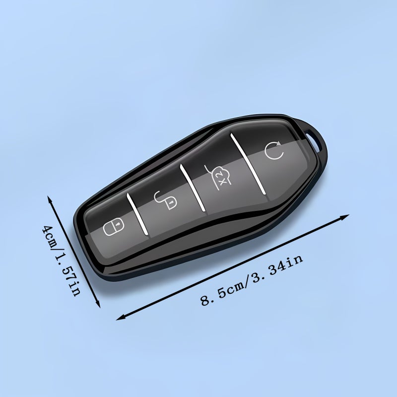 Black TPU Car Key Cover For Various Electric Models Durable Protection - Image 2