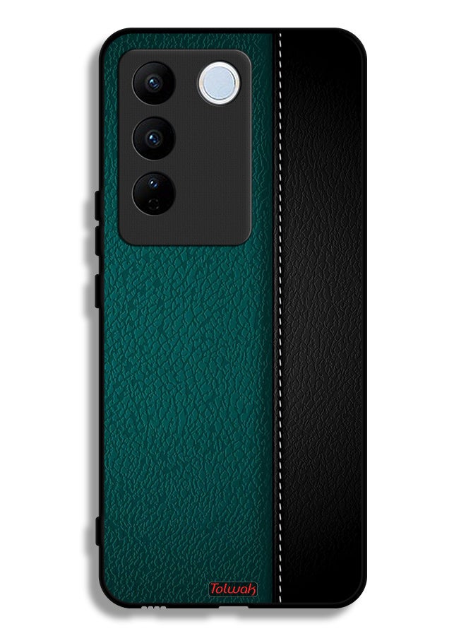 Tolwak غطاء حماية جلدي بنمط لهاتف Vivo V27e - Image 1