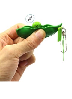 Generic Fidget Toys 6 Pack Edamame Keychain Squeeze-a-Bean Soybean Stress Relieving Keychain Keyring Phone Chain Pendants  - Image 4