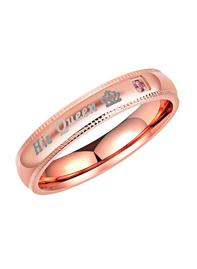 LineAve 2-Piece Stainless Steel His Or Her King Couple Matching Wedding Band Ring - Image 2