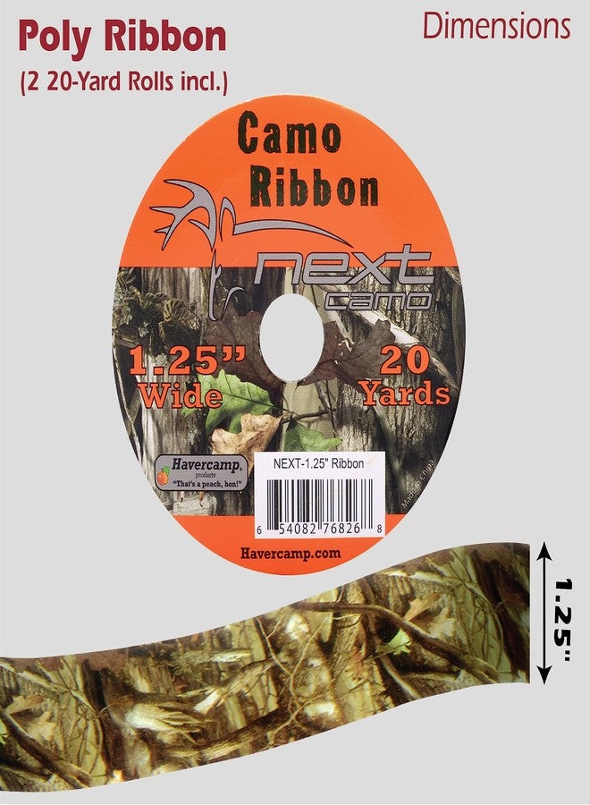 هافركامب شريط مموه للصيد - لفتان - بكرتان من شريط هدايا Next Camo Poly - 1.25 بوصة × 20 ياردة طولًا. مثالي لتغليف الهدايا، والأعمال اليدوية، والتجعيد، والأنشطة الخارجية، وللرجال - من Havercamp - Image 3