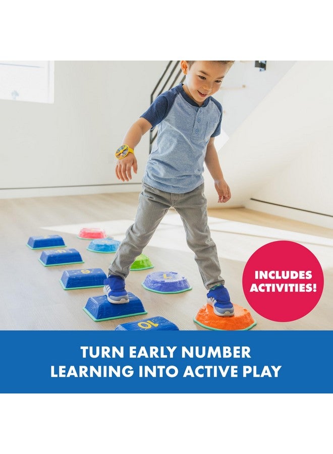 Educational Insights Hop to 10 Stepping Stones - Balance Toys for Toddlers, Indoor & Outdoor Sensory Play Equipment, Gross Motor Skills Obstacle Course, Early Math Counting Sets for Kids Ages 3+ - Image 2