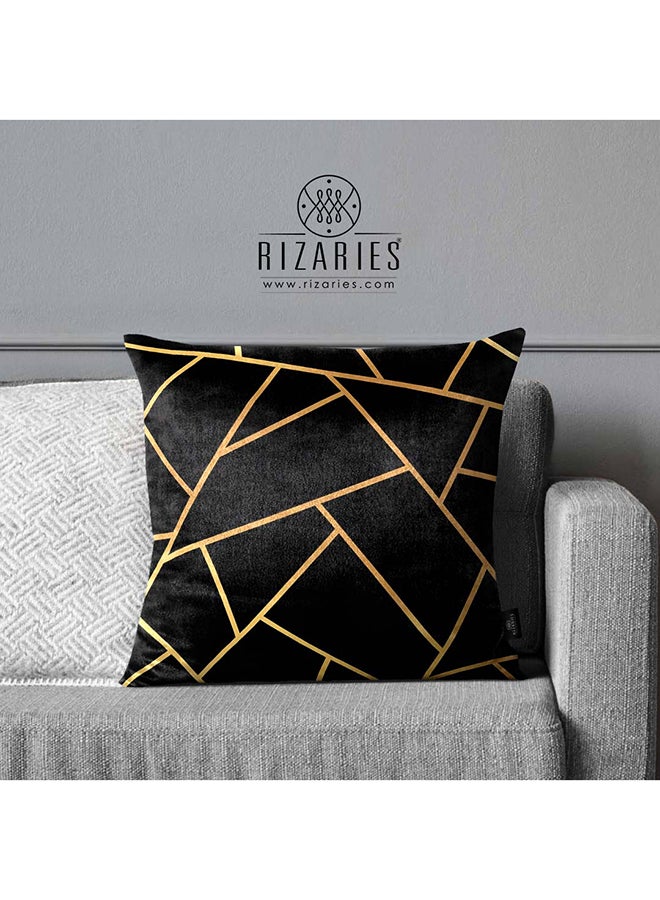 RIZARIES SuperSoft Black & Copper Throw Cushion  - Image 2