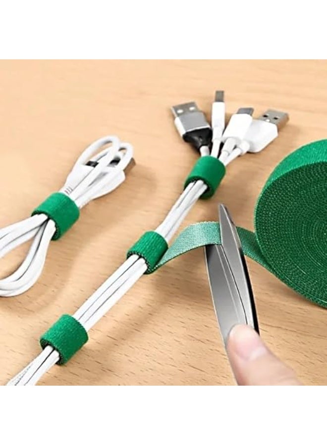 MySouqEg | Store 5M/Roll 12mm Width Cable Organizer USB Cable Winder Management nylon Free Cut Ties Mouse earphone Cord cable ties (Black) Brand: Generic - Image 2
