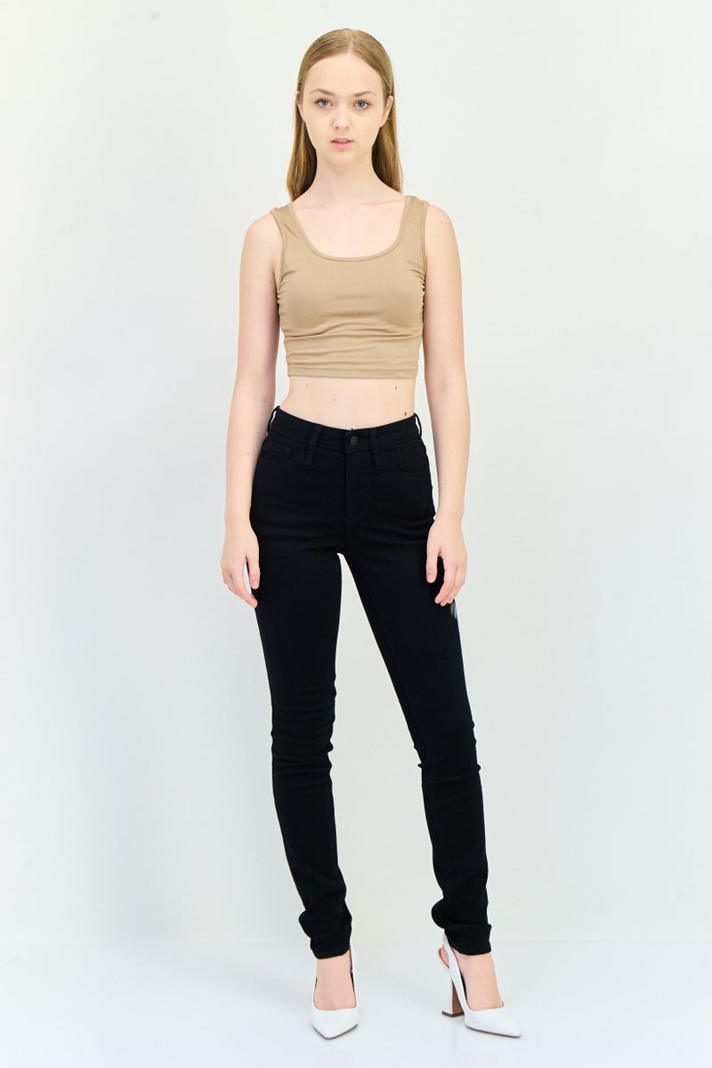 Universal Thread Women Skinny Fit High Rise Stretchable Long Inseam Jeans, Black - Image 2