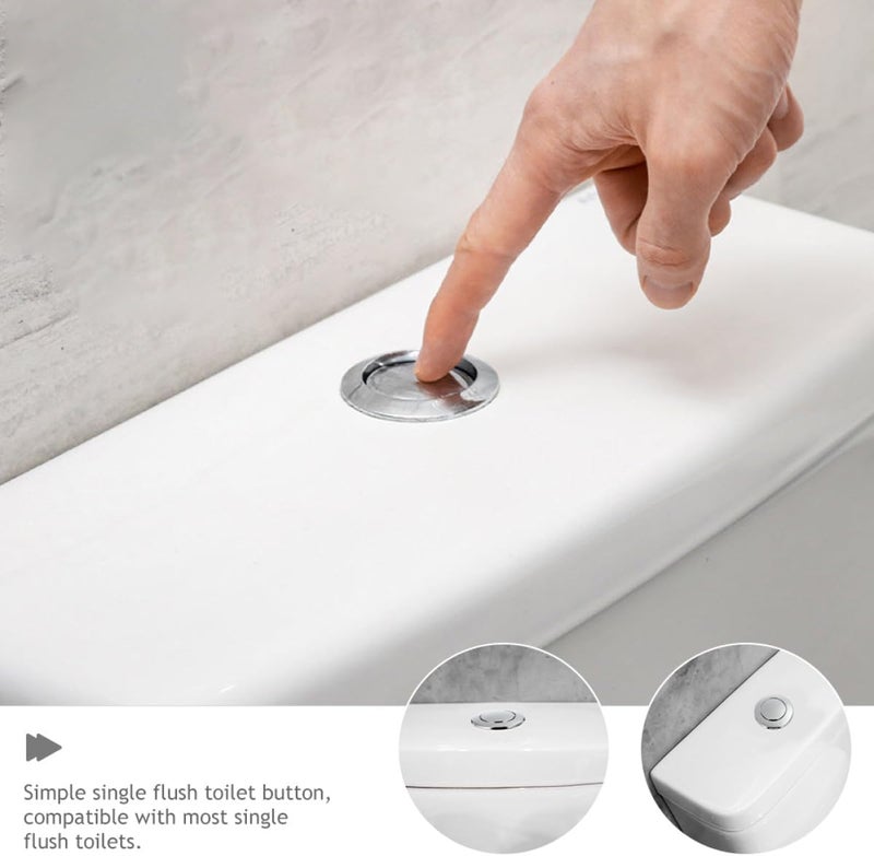 ULTECHNOVO 2pcs Toilet Push Button Replacement Toilet Push Button Replacement 38x46mm Bathroom Accessories - Image 4