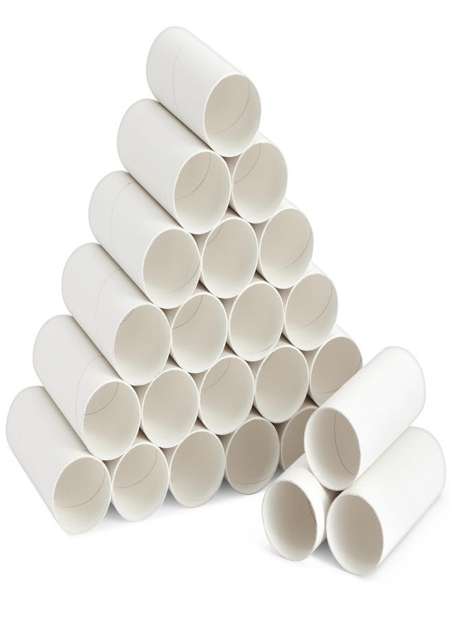 Juvale 24 Pack Craft Rolls - Round Cardboard Tubes for DIY Crafts Made of Thick Paper Tubes for Crafts and Kids Art Projects - 1.6 x 3.9 inches - White - Image 1