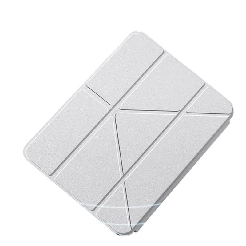 SK حافظة سامسونج تاب بظهر شفاف متوافقة مع Samsung Galaxy Tab A9 Plus / Samsung Galaxy Tab A9 مع حامل قلم باللون رمادي مع غطاء حماية ووظيفة حامل وحمل يومي للتابلت بوظيفة حامل باللون ا. - Image 2