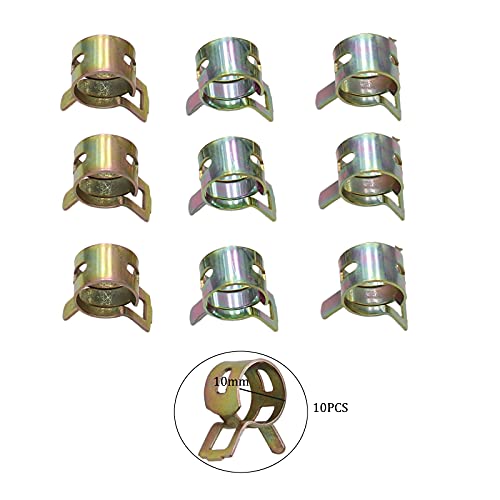 YD-PS001 3/8" 10mm Spring Clip Fuel Oil Line Silicone Vacuum Hose Clamp Pack of 10 - Image 2