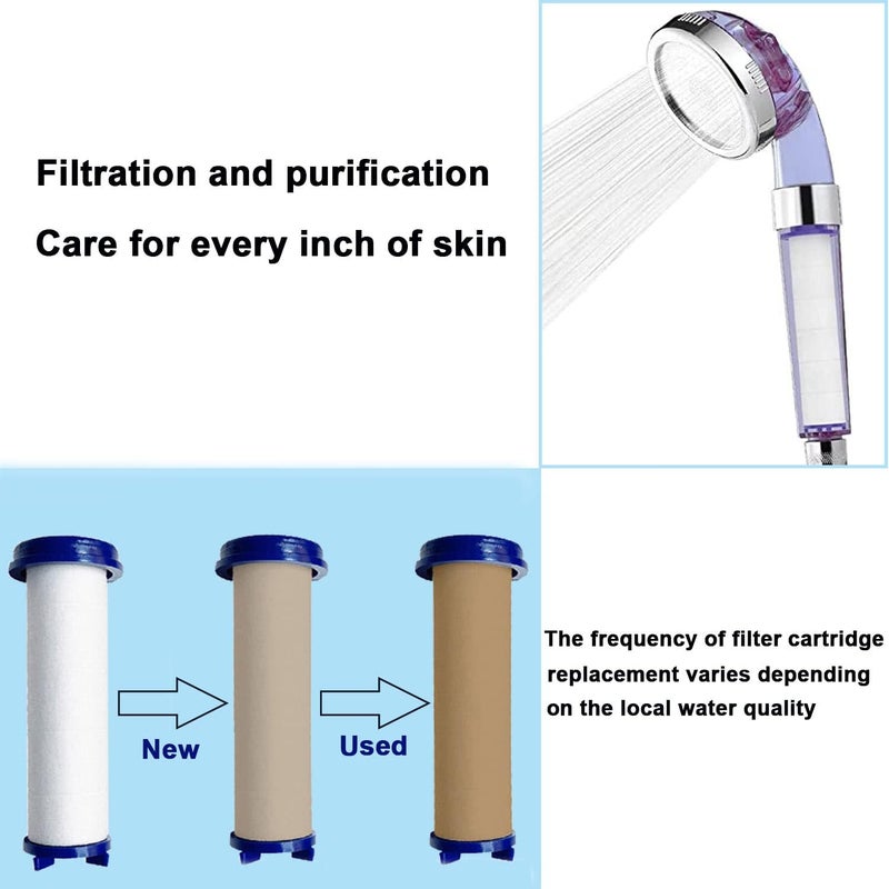 TalyRob High Pressure Handheld Turbo Fan Shower Head PP-Cotton Filter Cartridge,3.7in Detachable Propeller Hydro Jet Shower Head Filter,set of 12 - Image 3
