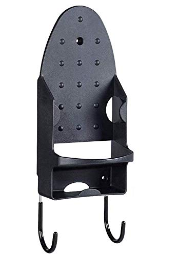 DOLPHY Wall Mounted Iron Board Holder with Steel Hooks Black - Image 1