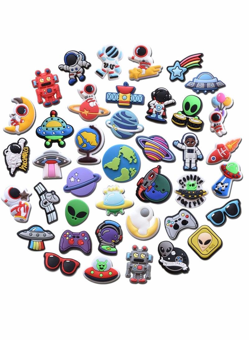 Shoe Decoration Charms, 40 Pcs Cartoon Crocs Accessories for Shoes ​PVC Charms Bracelet Wristband Men Women Kids Girl Nurse Buckle Party Favors Birthday Children Reward Gifts - Image 1