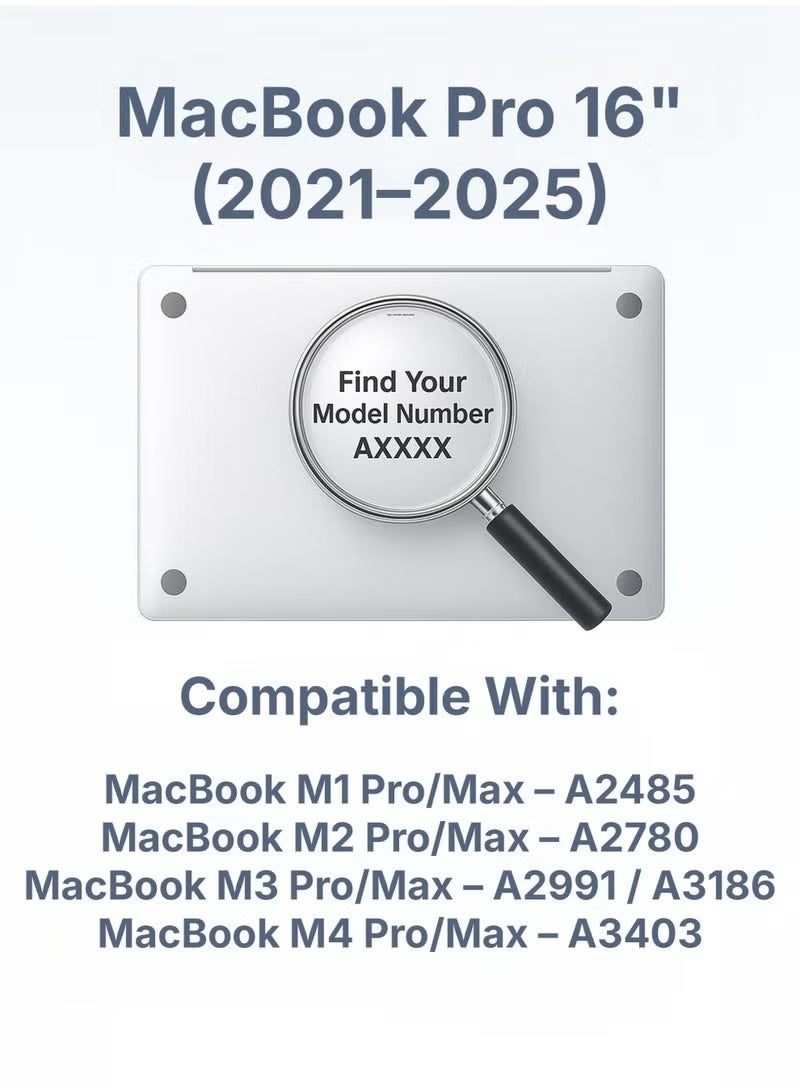 MacBook Pro 16 Inch Case (2021–2025) – Compatible with M1/M2/M3/M4 Pro & Max – A2485, A2780, A2991, A3186, A3403 – Laptop Protective Plastic Hard Shell Cover, Smooth Shiny - Image 3