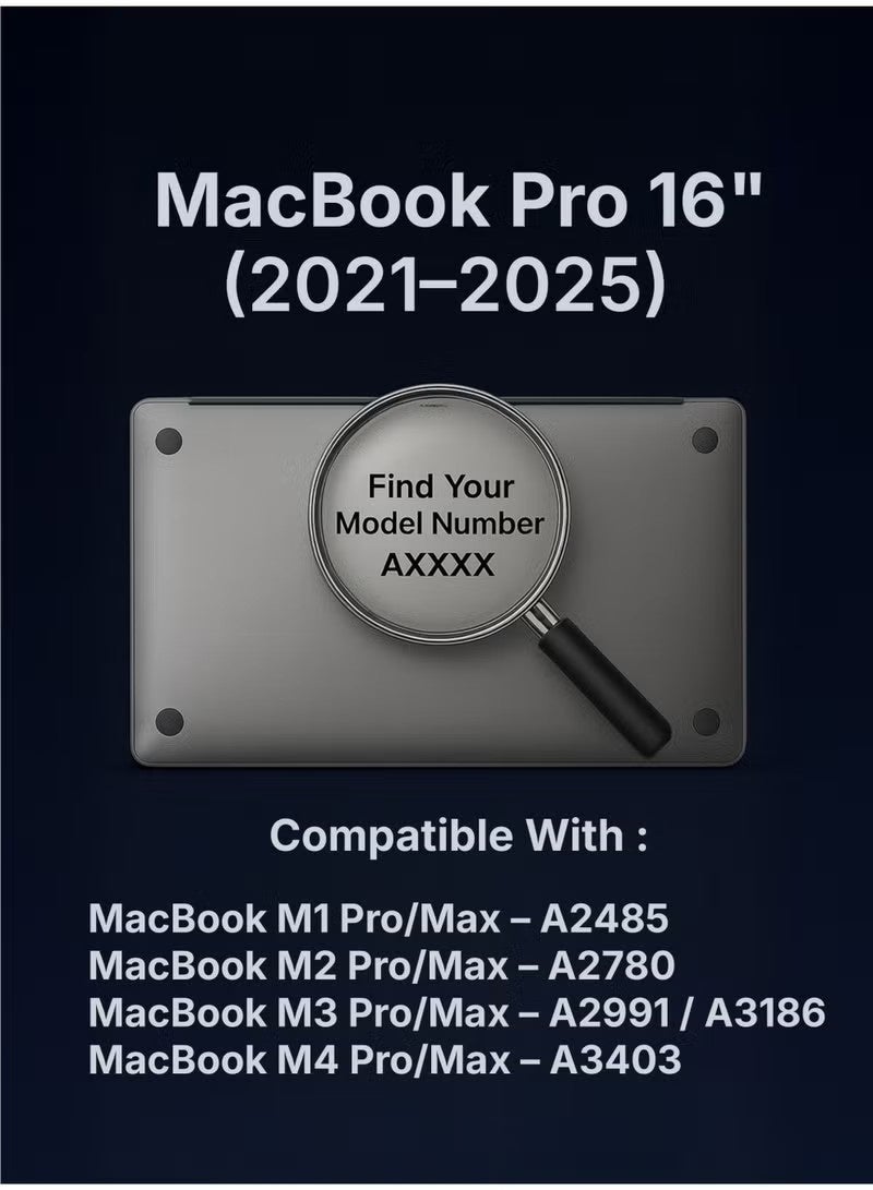 MacBook Pro 16 Inch Case (2021–2025) – Compatible with M1/M2/M3/M4 Pro & Max – A2485, A2780, A2991, A3186, A3403 – Laptop Protective Plastic Hard Shell Cover, Smooth Shiny - Image 4