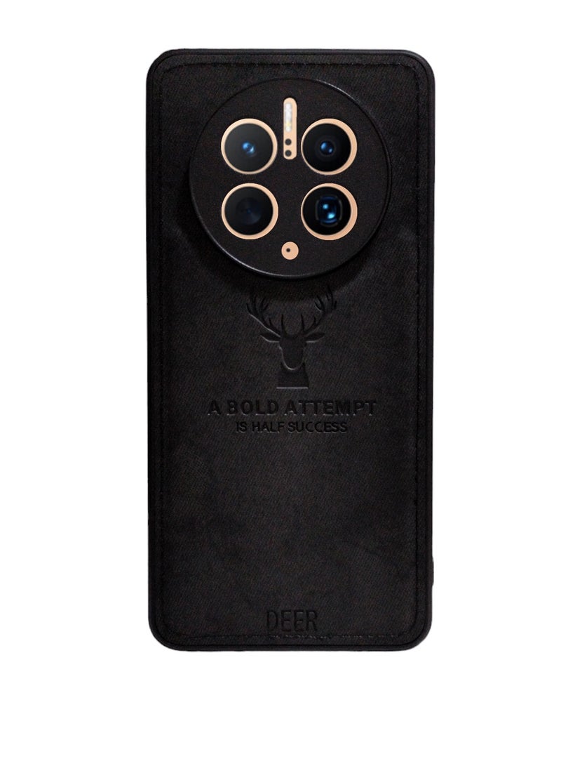 Geneaire Mate 50 Pro Digital Luxury Soft Texture Patterned TPU Cloth Case, Dirt-Resistant, Anti-Shock, Anti-Fingerprint, Full Body Protective For Mate 50 Pro black