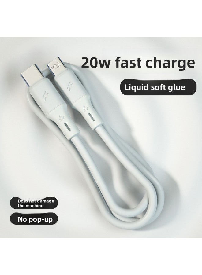 20W Macaroon Folding Feet USB + PD Charger For Apple Huawei Charger PD Fast Charging Line Package 