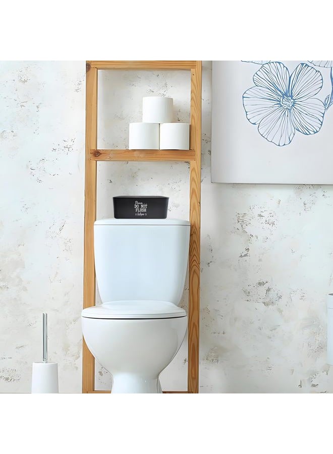 Moorfowl Baby Wipes Container Bathroom, 7.28" L * 4.80" W * 2.75" H, Adorable Please DO NOT Flush Toilet Wipes Dispenser Holder for Septic System or Septic Tank, Chic Style - Image 4