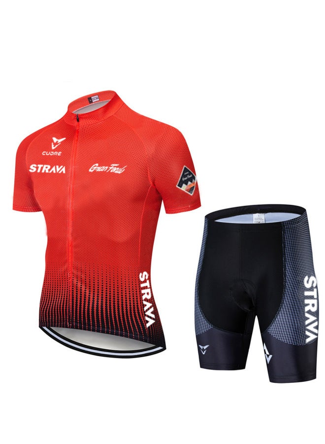New Strava Cycling Clothing Suit Men's Summer Breathable Bicycle Clothing Mountain Road Bike Clothing