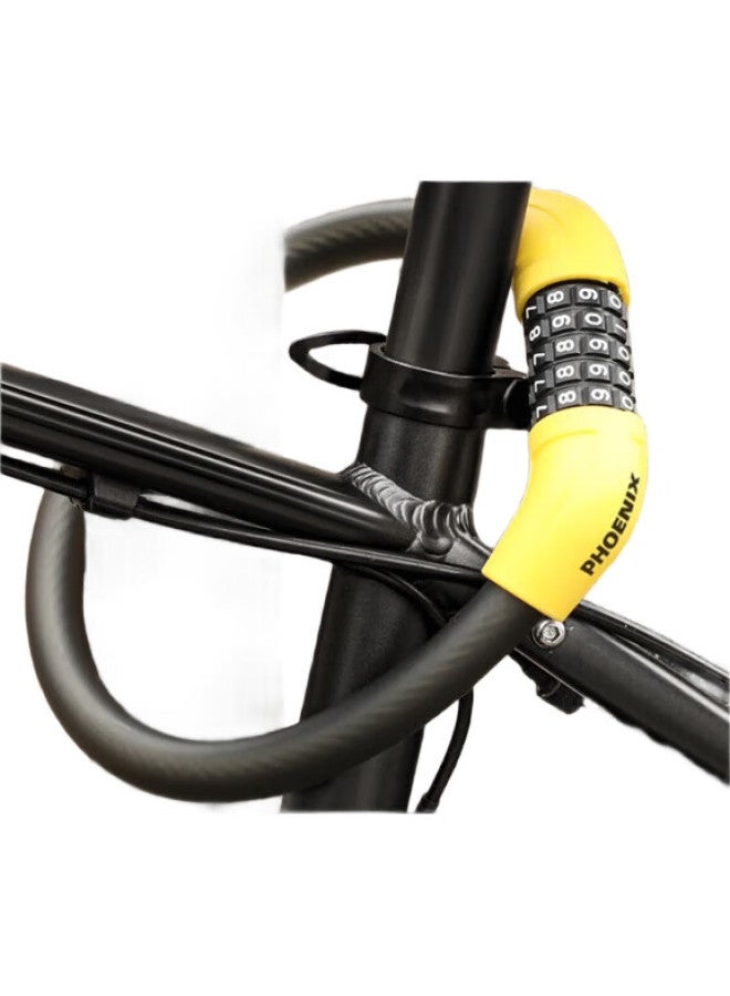 Phoenix Bicycle Lock, Anti-Theft Lock, Combination Lock, Electric Bike, Mountain Bike, Children'S Bike Lock, Portable Circular Lock, Equipment Accessories - Image 1