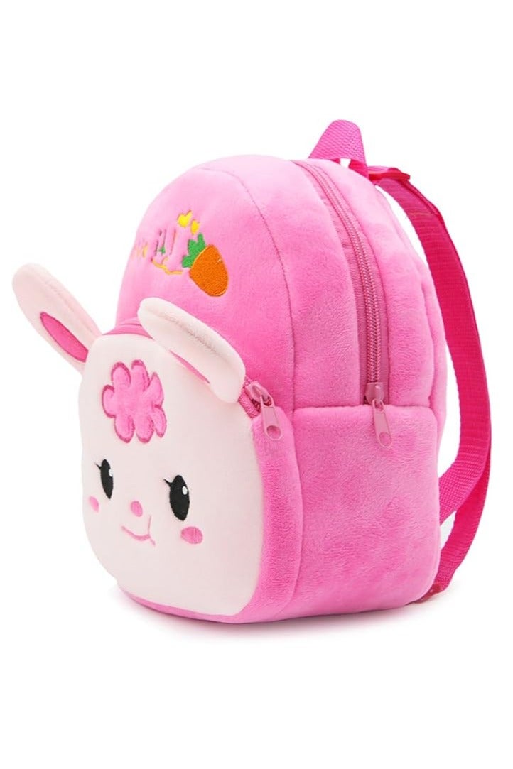 Kids Mini Backpack, Cute Plush School Bag Toddler Small Backpack Baby 3D Animal Shape Schoolbag Preschool Bag Gift (Rabbit) - Image 5