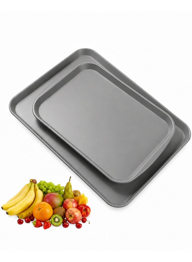 favilla 2-piece serving tray set - different sizes - for easy serving of food and drinks. Stain and scratch resistant, easy to clean, lightweight, suitable for everyday indoor and outdoor use. Ergonomic design for carrying and use with trolleys. - Image 4